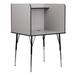 Stand-Alone Study Carrel with Top Shelf - Height Adjustable Legs and Wire Management Grommet - Nebula Grey Finish [MT-M6221-SGLSC-GREY-GG] - Flash Furniture MT-M6221-SGLSC-GREY-GG