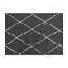 Shag Style Diamond Trellis Area Rug - 5' x 7' - Charcoal/Ivory Polyester (PET) [RC-KJ-181070-01-57-GR-IV-GG] - Flash Furniture RC-KJ-181070-01-57-GR-IV-GG