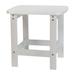 Charlestown All-Weather Poly Resin Wood Adirondack Side Table in White [JJ-T14001-WH-GG] - Flash Furniture JJ-T14001-WH-GG