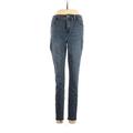 Boom Boom Jeans Jeggings - Mid/Reg Rise Skinny Leg Denim: Blue Bottoms - Women's Size 6 - Sandwash