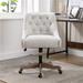 Swivel Shell Chair for Living Room/Modern Leisure office Chair Linen