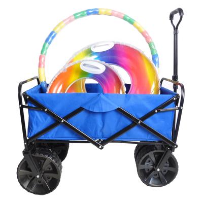 Folding Wagon Garden Shopping Beach Cart，Assembled