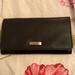 Nine West Bags | Nine West Black Leather Trifold Wallet With Checkbook | Color: Black | Size: Os