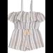 Jessica Simpson One Pieces | Jessica Simpson Baby Girls' Blue And White Striped Romper | Color: Blue/White | Size: Various