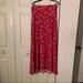 Lularoe Dresses | Lularoe Strapless Red And Lavender Dress | Color: Pink/Purple | Size: L