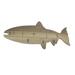 Distressed Wooden Fish Shaped 3 Hook Hanging Wall Rack 27.5 Inch - 11.75 X 27.5 X 1.5 inches