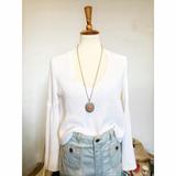 Free People Sweaters | Free People | Damsel White Pullover Sweater | M | Color: White | Size: M