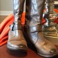Giani Bernini Shoes | Giani Bernini Knee High Distressed Leather Boots | Color: Black | Size: 8.5