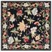 Black 96 x 0.59 in Indoor Area Rug - Lark Manor™ Hollander Floral Handmade Looped/Hooked Wool Area Rug Wool | 96 W x 0.59 D in | Wayfair