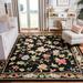 Black 132 x 0.59 in Indoor Area Rug - Lark Manor™ Hollander Floral Handmade Looped/Hooked Wool Area Rug Wool | 132 W x 0.59 D in | Wayfair