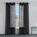 Juicy Couture Animal Print Sheer Grommet Curtain Panel Polyester in Black | 38" x 84" | Wayfair JYC015190