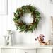 The Holiday Aisle® 24" Wreath Traditional Faux in Green | 24 H x 24 W x 4 D in | Wayfair 2168398BD4EA47049F40475ED910970E