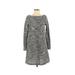 Gap Casual Dress - Sweater Dress: Black Marled Dresses - Women's Size Small