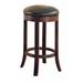 Contemporary 29" Swivel Bar Stool with Upholstered Seat, brown ,Set of 2 - 29 H x 19 W x 19 L Inches