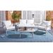 Corrigan Studio® Aretta 4 Pc Living Set Wood/Natural Hardwoods in Blue/Brown | Outdoor Furniture | Wayfair E00146B15D6C4FAAB463CA11EDAD9501