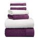 AllModern Doncia 8 Piece Towel Set Terry Cloth/100% Cotton in White/Black/Indigo | 30 W in | Wayfair 52F890CF809B435E9F0948E720512AFA