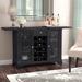 Three Posts™ Hedon Bar w/ Wine Storage Wood in Black | 36 H x 19 D in | Wayfair 20D15F8864F84395A1910B88AB47A2A3