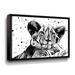 Latitude Run® Motley Lion Club Freckles II by Aldridge - Graphic Art on Canvas Canvas, Cotton in Black | 18 H x 4 W x 2 D in | Wayfair