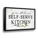 Gracie Oaks Self-Seve Kitchen by Lettered & Lined - Textual Art on Canvas Canvas, Cotton in White | 8 H x 1.5 W x 2 D in | Wayfair