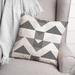 East Urban Home Geo Blocks 7 Outdoor Square Pillow Cover & Insert Polyester/Polyfill blend in Gray | 16 H x 16 W x 1.5 D in | Wayfair