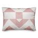 East Urban Home Geo Blocks 19 Outdoor Rectangular Pillow Cover & Insert Polyester/Polyfill blend in Pink | 14 H x 20 W x 1.5 D in | Wayfair