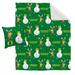 Oregon Ducks Holiday Reindeer Blanket and Pillow Combo Set