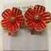 Kate Spade Jewelry | Kate Spade New Orange Flower Earrings | Color: Orange | Size: 1"