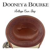 Dooney & Bourke Bags | Dooney & Bourke Db Vintage Coin Bag Duck Head Leather Beige Purse All Weather | Color: Brown/Cream | Size: Os