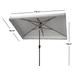 MILAN FRINGE 6.5 x 10 FT RECT CRANK UMBRELLA - Safavieh PAT8308C