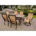 Canora Grey Alejando 7 Piece Outdoor Dining Set Wood/Stone/Concrete/Metal in Brown/Gray | 68 W x 40 D in | Wayfair 754EB3AE8E7F428C807A96BFE459E9EE