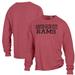 Men's ComfortWash Red Winston-Salem State Rams Garment Dyed Long Sleeve T-Shirt
