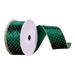 Vickerman 669358 - 2.5"x10yd Green with Gold dots Ribbon (Q214689) Dots Patterned Christmas Ribbons