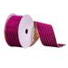 Vickerman 669372 - 2.5"x10yd Purple Stripe Gold Back Ribbon (Q214693) Stripe Patterned Christmas Ribbons