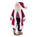 Vickerman 677391 - 36" Red Plaid Velvet Santa Doll w Stand (KV210736) Christmas Figurine Decorations