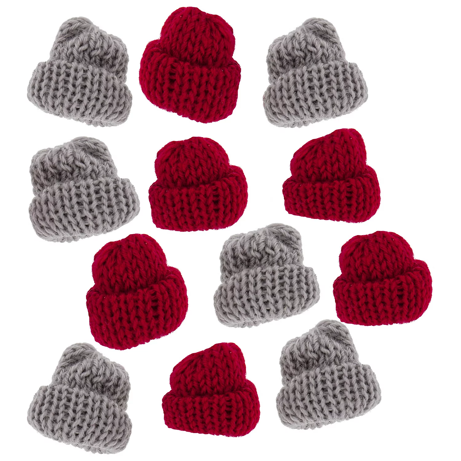 Bonnets, rouges et gris, 12 pièces