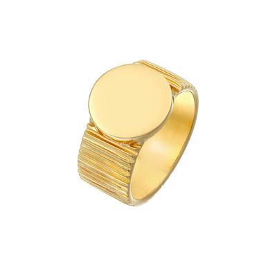 Elli PREMIUM - Bandring Siegelring Relief Struktur 925 Silber Ringe 1 ct Damen