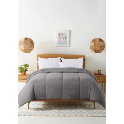 Cozy Down Alternative Reversible Comforter, Grey by St. James Home in Grey (Size FL/QUE)