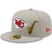 Men's New Era Gray Kansas City Chiefs Describe 59FIFTY Fitted Hat