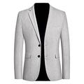 Lars Amadeus Men's Blazer Slim Fit Casual Sport Coat Two Button Formal Business Suit Jacket Gray 34