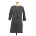 MNG Casual Dress - Shift: Black Print Dresses - Women's Size Medium