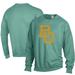 Men's ComfortWash Green Baylor Bears Stack Garment Dyed Crewneck Pullover Sweatshirt