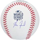 Max Fried Atlanta Braves 2021 World Series Champions Autographed Logo Baseball