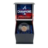 Atlanta Braves 2021 MLB World Series Champions Crystal Baseball with Game-Used Dirt