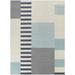 Bailey Mid-century Modern Striped Color Block Low-pile Area Rug