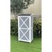 Hanover 2 ft. W x 2 ft. D Solid Wood Vertical Storage Shed in Pink/Gray/White | 55.9 H x 20.5 W x 27.2 D in | Wayfair HANWS0107-GRY