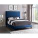 Mercer41 Hiie Velvet Bed Upholstered/Velvet in Blue | 60 H x 82.5 W x 86.5 D in | Wayfair 1231EBEC7A394778B507E8B252E668AF