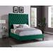 House of Hampton® Dymph Tufted Low Profile Platform Bed Upholstered/Velvet in Green | 71 H x 82.5 W x 88 D in | Wayfair