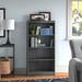 Ebern Designs Vertis 56" H x 28" W Standard Bookcase Wood in Gray | 56 H x 28 W x 11.5 D in | Wayfair B1FE6098B95A417FB2677A22CF6799D8