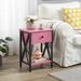 Trent Austin Design® Kempst Nightstand Wood Bedside Table Small Nightstand w/ Drawer & Shelf for Bedroom, Living Room, Dorm Wood/Metal | Wayfair