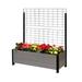 EverBloom Footed Trough Vertical Garden w/ Trellis Composite, Steel in Gray/Black | 50 H x 45 W x 19 D in | Wayfair K2103G